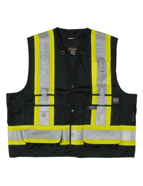 S313 Work King Surveyor Vest - Black (1) S313 Work King Surveyor Vest - Black (1)