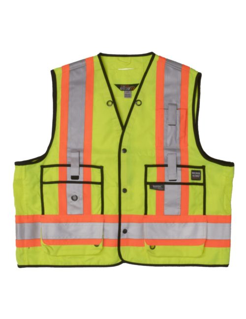 S313 Work King Surveyor Vest - Flo Green (1) S313 Work King Surveyor Vest - Flo Green (1)