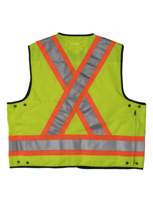 S313 Work King Surveyor Vest - Flo Green (2) S313 Work King Surveyor Vest - Flo Green (2)