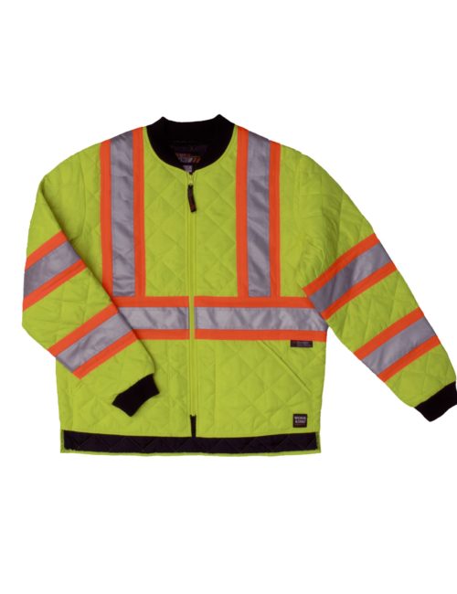 S432 Work King Quilted Safety Jacket - Green (1) S432 Work King Quilted Safety Jacket - Green (1)