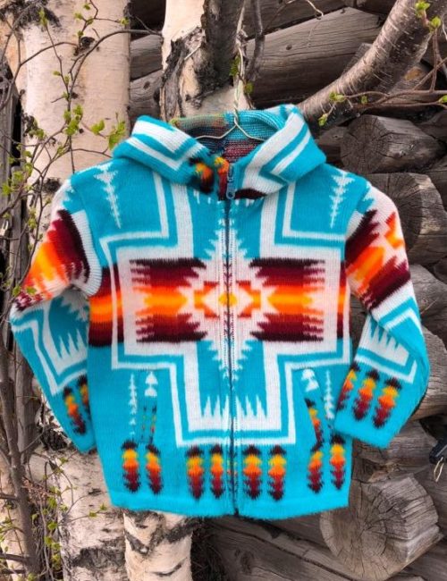 J29 Buffalo Imports Kids Hoody - Turq Cross