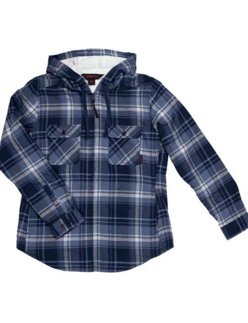 WS12 Tough Duck Women's Pile-Lined Flannel Jacket - Blue (1) WS12 Tough Duck Women's Pile-Lined Flannel Jacket - Blue (1)