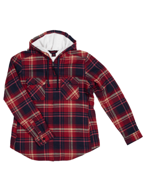 WS12 Tough Duck Women's Pile-Lined Flannel Jacket - Red (1) WS12 Tough Duck Women's Pile-Lined Flannel Jacket - Red (1)