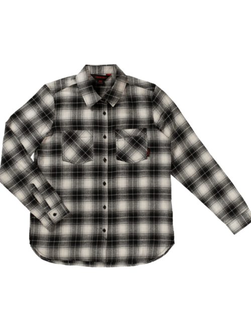 WS101 Tough Duck Women's Flannel Shirt - Grey (1) WS101 Tough Duck Women's Flannel Shirt - Grey (1)