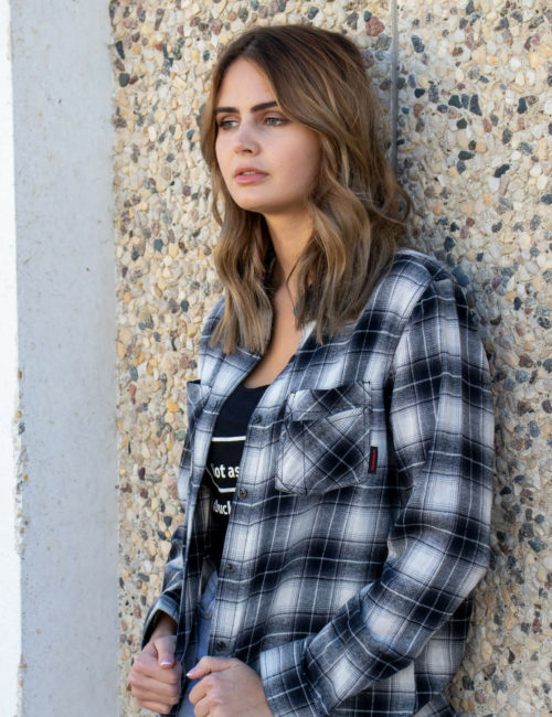 WS101 Tough Duck Women's Flannel Shirt - Grey (3) WS101 Tough Duck Women's Flannel Shirt - Grey (3)