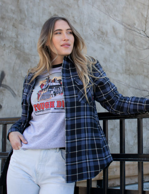 WS111 Tough Duck Women's Quilt Lined Flannel Shirt - Blue (3) WS111 Tough Duck Women's Quilt Lined Flannel Shirt - Blue (3)