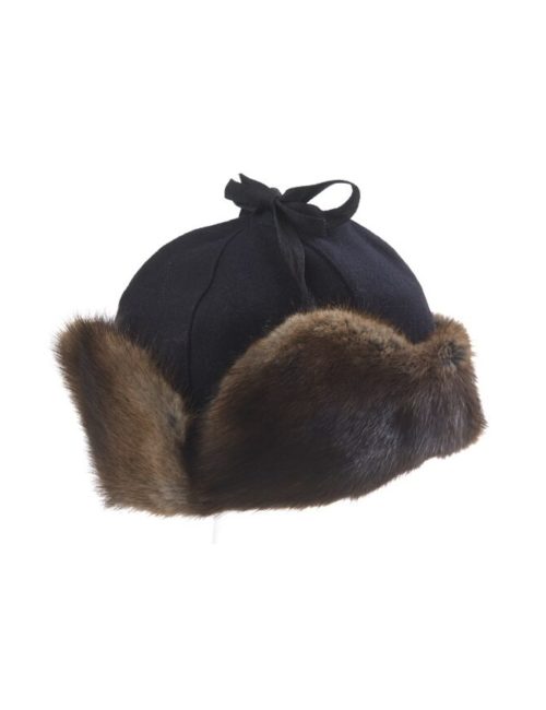 2-76820 Crown Cap Muskrat Melton Crown Cap - Navy