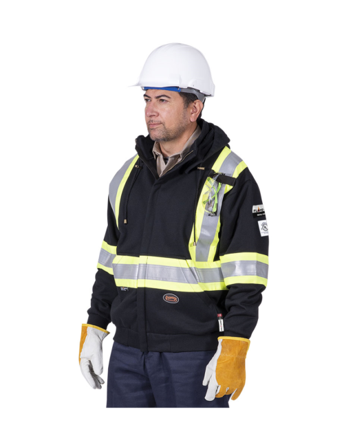 337SF Pioneer Heavyweight FR Safety Hoody - Black (2) 337SF Pioneer Heavyweight FR Safety Hoody - Black (2)