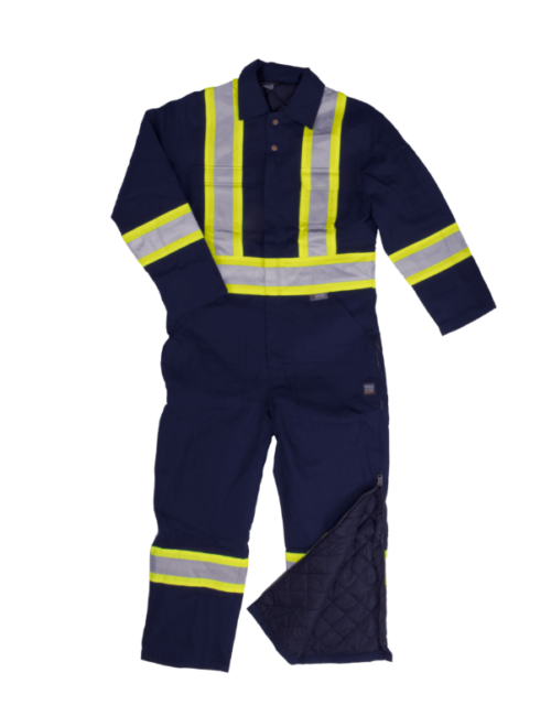 S787 Tough Duck Insulated Safety Coverall - Navy (1) S787 Tough Duck Insulated Safety Coverall - Navy (1)