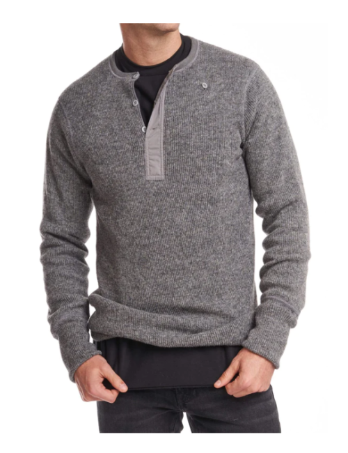 1315L Stanfields Fleece Lined Heavy Weight Wool Henley Shirt (1)